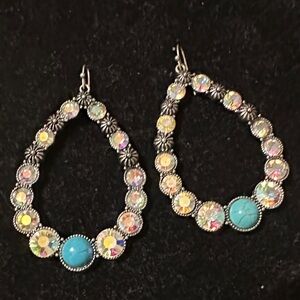 Elegant Silver and Turquoise Earrings